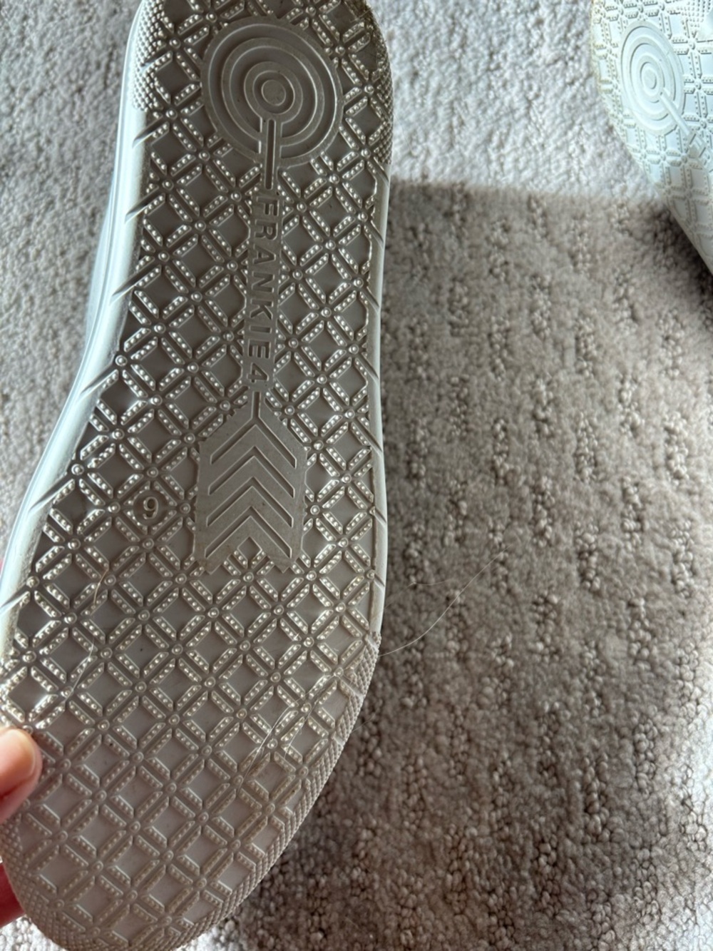 Frankie 4 White Platform Lace-Up Sneakers with Blue Stripe Detail - Picture 7 of 7